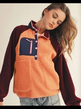 Ryan Colour Block Sherpa